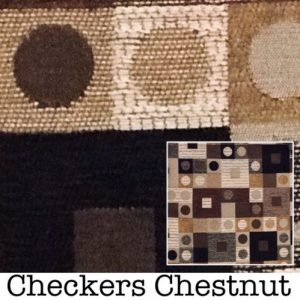Checkers Chestnut fabric swatch
