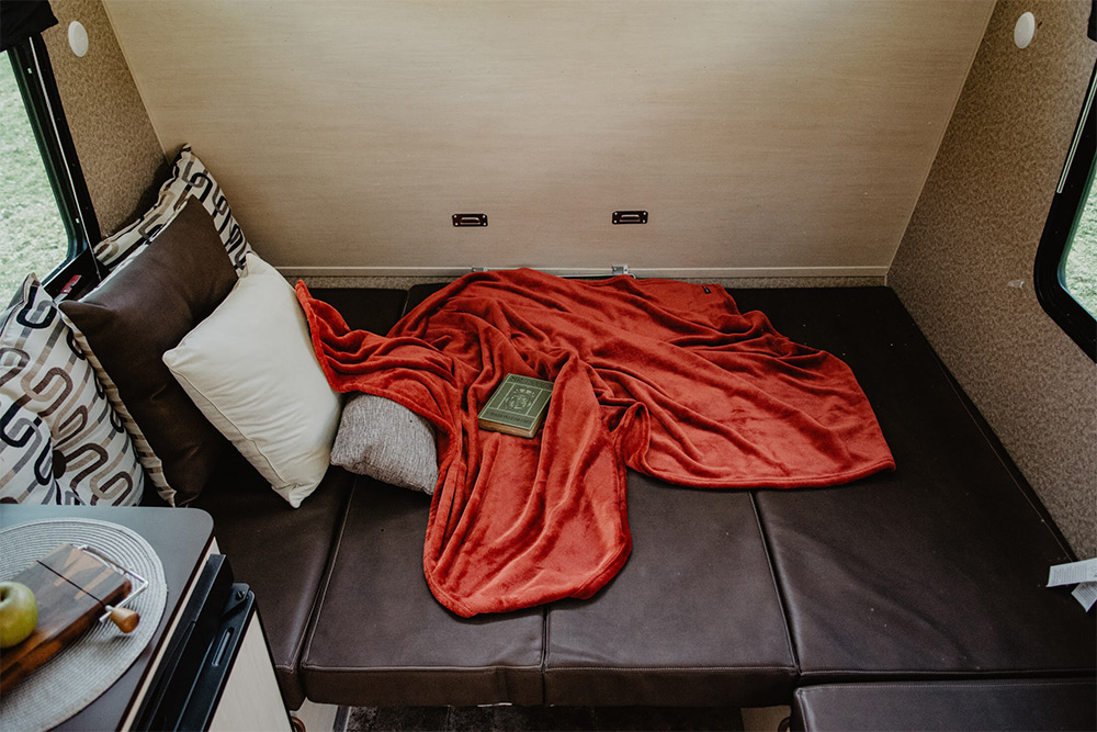 Dinette converted to bed